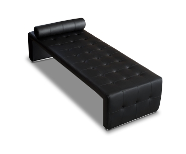 Modern leather daybed black